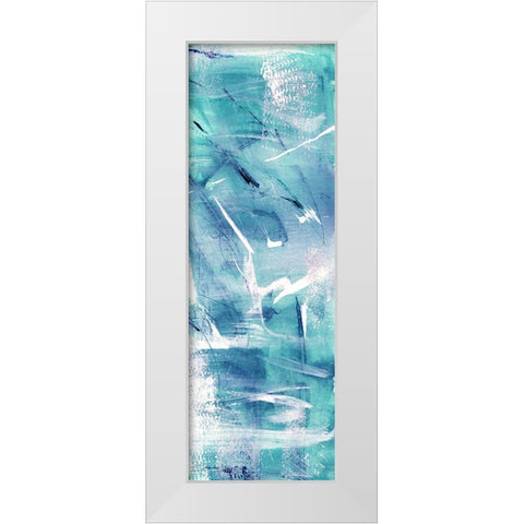 Aqua Terra II White Modern Wood Framed Art Print by Jill, Susan