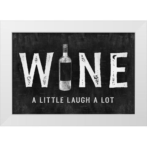 Wine a Little White Modern Wood Framed Art Print by Carpentieri, Natalie