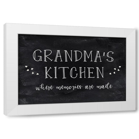 Grandmas Kitchen White Modern Wood Framed Art Print by CAD Designs