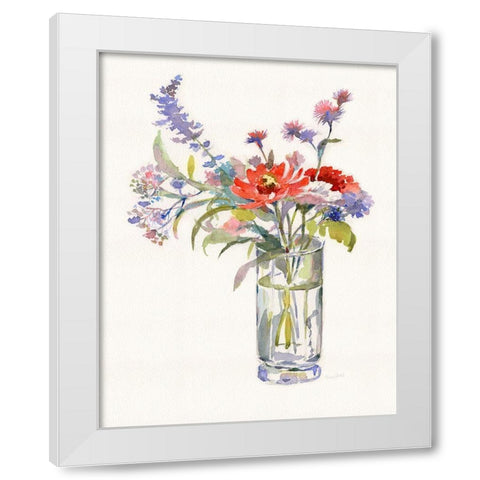 Garden Party I White Modern Wood Framed Art Print by Troise Heidel, Theresa