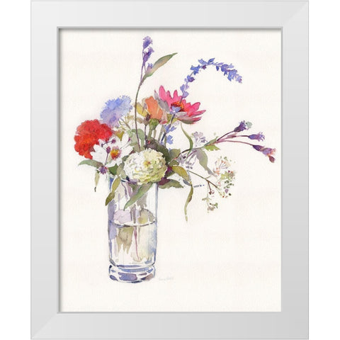 Garden Party III White Modern Wood Framed Art Print by Troise Heidel, Theresa