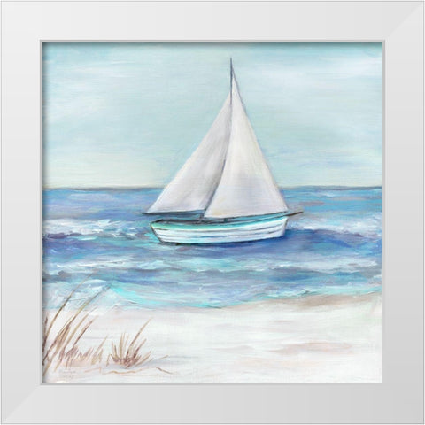 Gulf Shores I White Modern Wood Framed Art Print by Dunlap, Marilyn