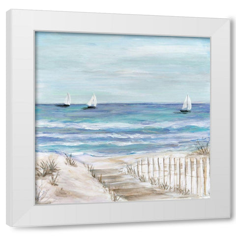 Gulf Shores III White Modern Wood Framed Art Print by Dunlap, Marilyn