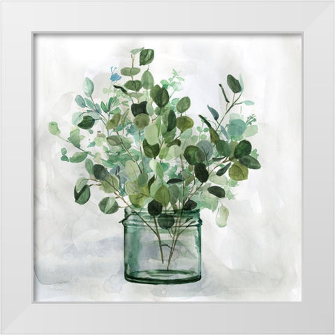 Green Garden II White Modern Wood Framed Art Print by Robinson, Carol