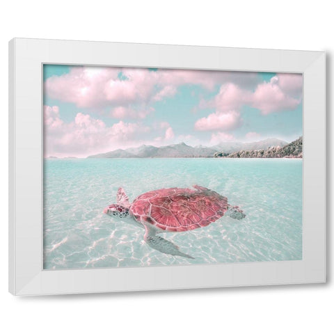 Sun Bathing White Modern Wood Framed Art Print by Calascibetta, Mike