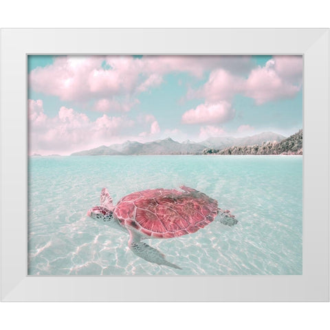 Sun Bathing White Modern Wood Framed Art Print by Calascibetta, Mike