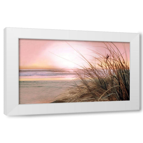 Malibu Sundown White Modern Wood Framed Art Print by Calascibetta, Mike