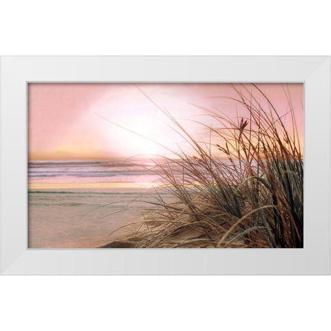 Malibu Sundown White Modern Wood Framed Art Print by Calascibetta, Mike