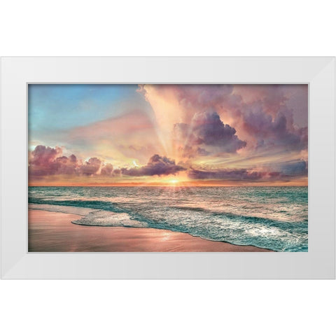 Copper Beach White Modern Wood Framed Art Print by Calascibetta, Mike