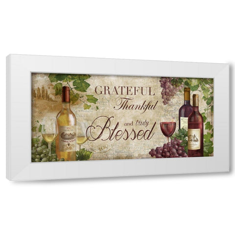 Grateful Wine White Modern Wood Framed Art Print by Knutsen, Conrad