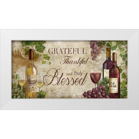 Grateful Wine White Modern Wood Framed Art Print by Knutsen, Conrad