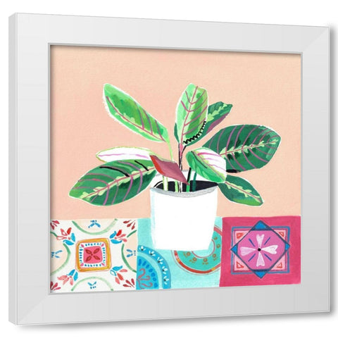 Growing Happy II White Modern Wood Framed Art Print by Pope, Kate and Elizabeth