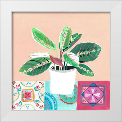 Growing Happy II White Modern Wood Framed Art Print by Pope, Kate and Elizabeth