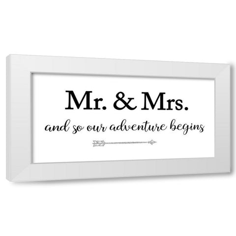 Mr. and Mrs. White Modern Wood Framed Art Print by CAD Designs