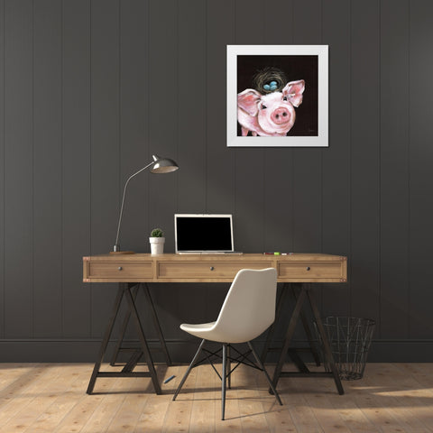 Playful Nature II White Modern Wood Framed Art Print by Tava Studios