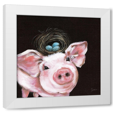 Playful Nature II White Modern Wood Framed Art Print by Tava Studios