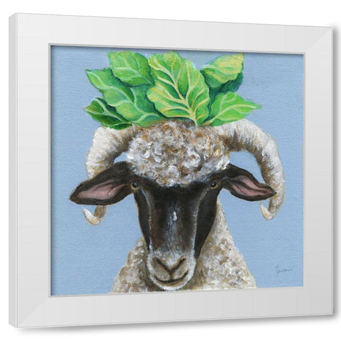 Playful Nature VII White Modern Wood Framed Art Print by Tava Studios