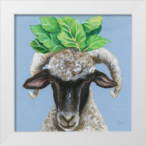 Playful Nature VII White Modern Wood Framed Art Print by Tava Studios