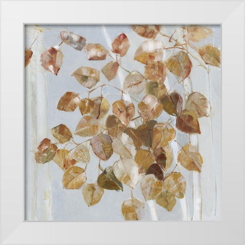 Golden Birch White Modern Wood Framed Art Print by Swatland, Sally