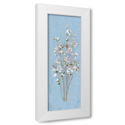 Cherry Blossom Spray II White Modern Wood Framed Art Print by Swatland, Sally