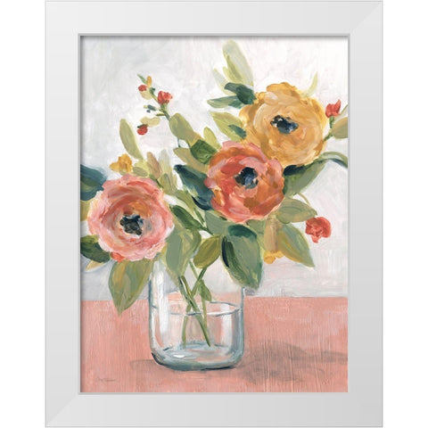 Sunny Fragrances White Modern Wood Framed Art Print by Robinson, Carol