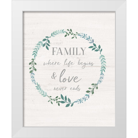 Family Love White Modern Wood Framed Art Print by Carpentieri, Natalie