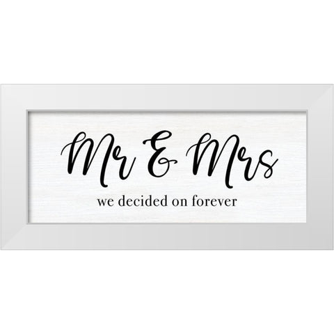 Decided on Forever White Modern Wood Framed Art Print by CAD Designs