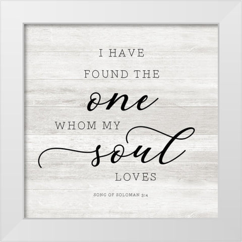 Soul Loves White Modern Wood Framed Art Print by Carpentieri, Natalie