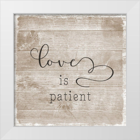 Love Is I White Modern Wood Framed Art Print by Carpentieri, Natalie