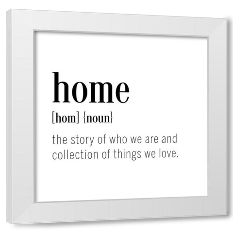Home Definition White Modern Wood Framed Art Print by CAD Designs