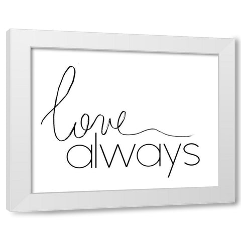 Always White Modern Wood Framed Art Print by Santiago, Daniela