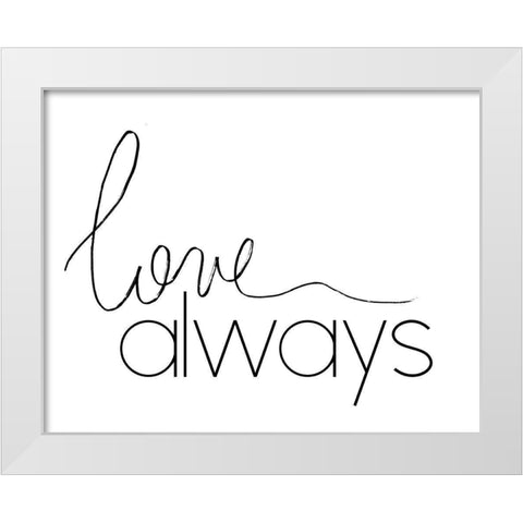 Always White Modern Wood Framed Art Print by Santiago, Daniela