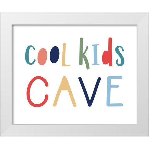 Cool Kids Cave White Modern Wood Framed Art Print by Carpentieri, Natalie