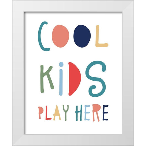 Cool Kids Play White Modern Wood Framed Art Print by Carpentieri, Natalie