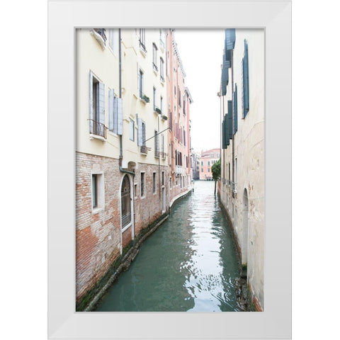 Venice Canal II White Modern Wood Framed Art Print by Nan