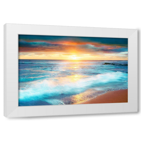 Amber Light White Modern Wood Framed Art Print by Delimont, Danita