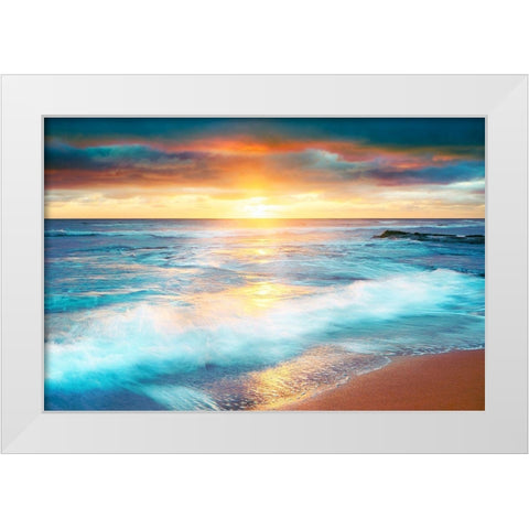 Amber Light White Modern Wood Framed Art Print by Delimont, Danita