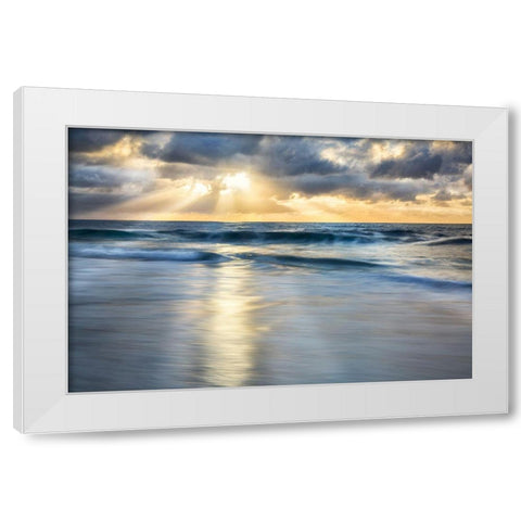 Cloudscape Shore White Modern Wood Framed Art Print by Delimont, Danita