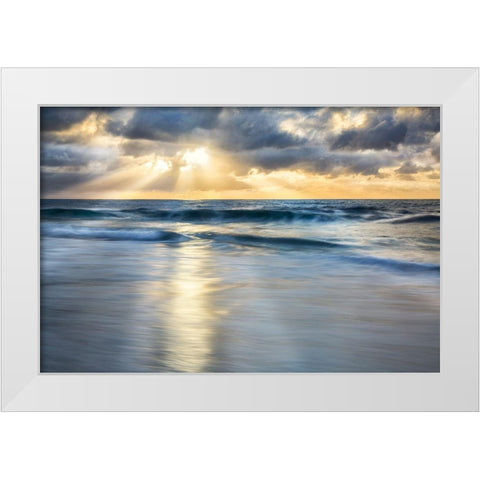 Cloudscape Shore White Modern Wood Framed Art Print by Delimont, Danita