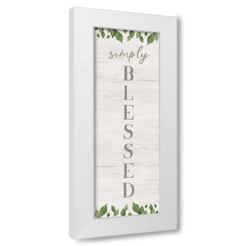 Blessed Greenery White Modern Wood Framed Art Print by Carpentieri, Natalie