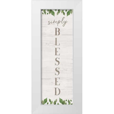 Blessed Greenery White Modern Wood Framed Art Print by Carpentieri, Natalie
