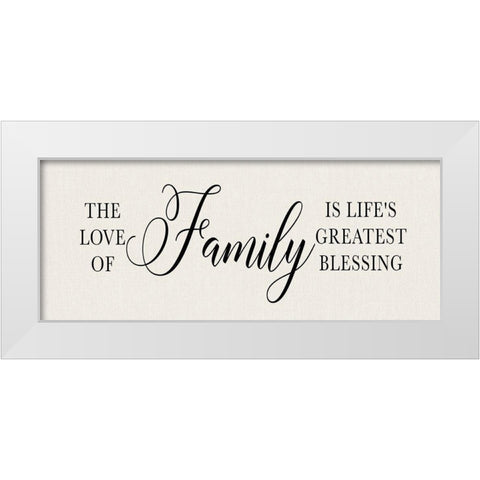 The Love of Family White Modern Wood Framed Art Print by CAD Designs
