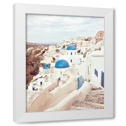Santorini White Modern Wood Framed Art Print by Delimont, Danita