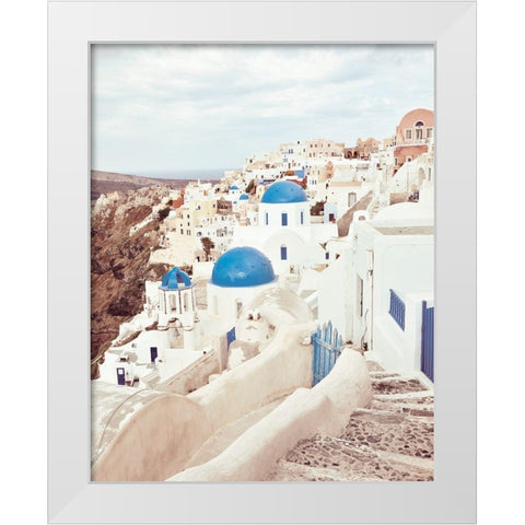 Santorini White Modern Wood Framed Art Print by Delimont, Danita