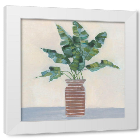 Banana Palm I White Modern Wood Framed Art Print by Swatland, Sally