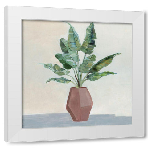 Banana Palm II White Modern Wood Framed Art Print by Swatland, Sally