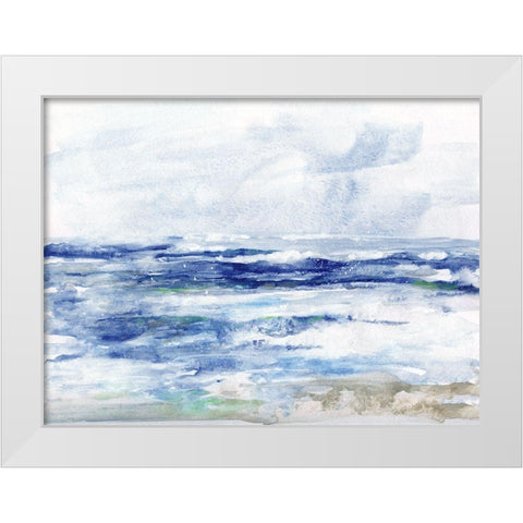 Soft Ocean Waters II White Modern Wood Framed Art Print by Swatland, Sally