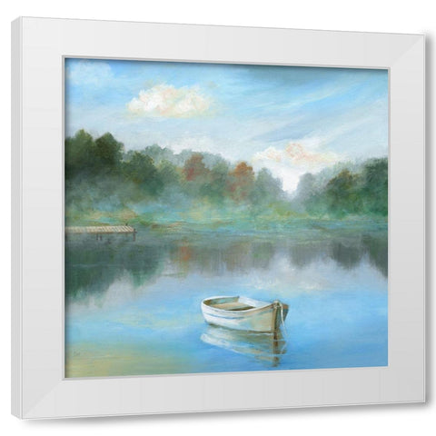 Tranquil Morning White Modern Wood Framed Art Print by Nan