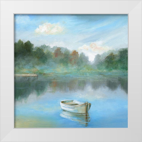 Tranquil Morning White Modern Wood Framed Art Print by Nan