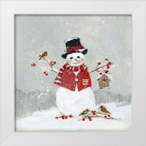 Frosty Friends I White Modern Wood Framed Art Print by Swatland, Sally